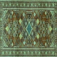 thumbnail image 1 of Ahgly Company Indoor Square Persian Turquoise Blue Traditional Area Rugs, 8' Square, 1 of 4