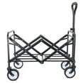 thumbnail image 4 of Wagon Cart Foldable Utility Wagon Shop Cart Collapsible Wheels Garden Cart Grocery Wagon for Shopping Park Picnic, Camping, Black, 4 of 7