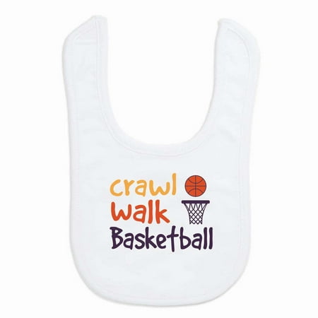 

Basketball Baby & Infant Bib | Crawl Walk Basketball | Soft Microfiber Bib