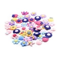 thumbnail image 2 of 50 Piezas Mixtos DIY Flatbacks Resina Espalda Plana Flores Estrella Lollipop Cabujón  Charm DIY Embellecimiento Gloria Cabujón de resina con reverso plano, 2 of 9
