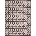 thumbnail image 5 of Playa Rug Reversible Indoor/Outdoor 100% Recycled Plastic Floor Mat/Rug - Weather, Water, Stain, Fade and UV Resistant - Amsterdam- Brown & Creme (6'x9'), 5 of 6