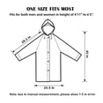 thumbnail image 2 of Ponchos de Pluie pour Adultes Femmes Hommes, Manteaux de Pluie en EVA Réutilisables Longs Amples Imperméables avec Capuchon, 2 of 7