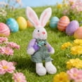 thumbnail image 2 of HWRETIE Easter Bunny Ornament Set,Plush Style Spring Decoration Desk Display, 2 of 6