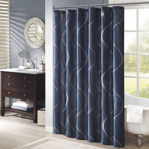 Home Essence Fenice Embroidered Ogee Shower Curtain