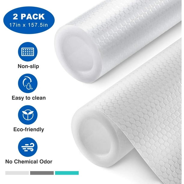2 Rolls EVA Shelf Liners, NonSlip NonAdhesive Shelf Liners for