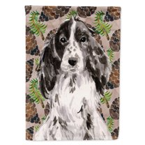 Black Parti Pine Cones Garden Flag