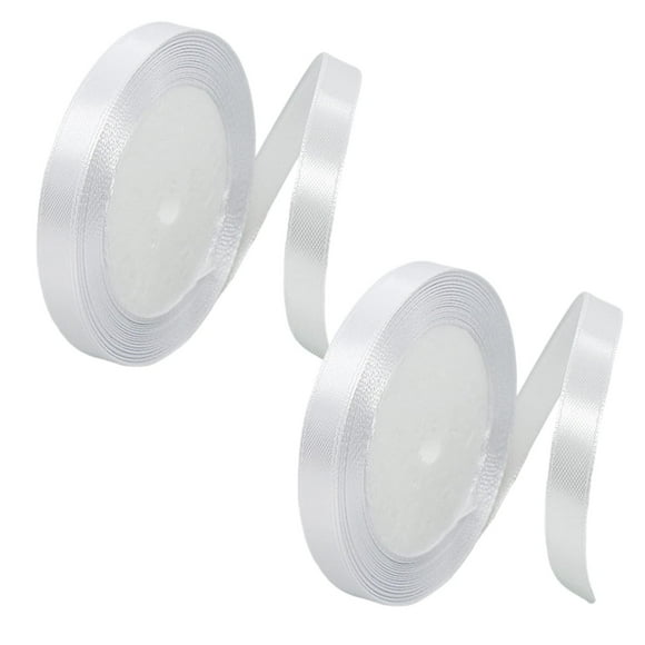 White Satin Ribbon, 2 Pcs Wedding Satin Ribbon Satin Ribbon--