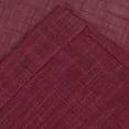 thumbnail image 3 of Rod Pocket Linen Texture Semi Sheer Window Treatment Curtain Valance (18" Long, Burgundy), 3 of 5