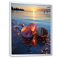 thumbnail image 2 of Designart "Sunset Shell Elegance III" Seashell Floater Framed Canvas Prints, 2 of 5
