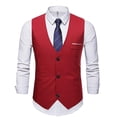 thumbnail image 1 of Mens Slim Fit Formal Business Waistcoat Single-Breasted Vest, 1 of 2