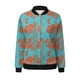 thumbnail image 5 of Pntutb Chaquetas para mujer Estampado floral Manga larga Cremallera Recortada Ligero Cuello alto Outwear Tops Abrigo Liquidación Pntutb Pntutb-171, 5 of 6