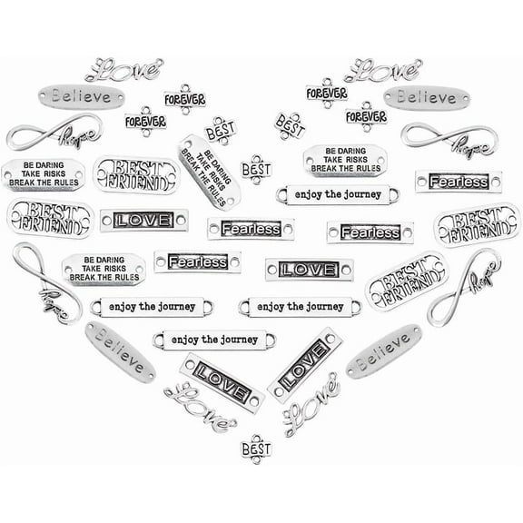 Tibetan style Alloy Links Connectors Mixed Shapes Antique Silver 40pcs/box