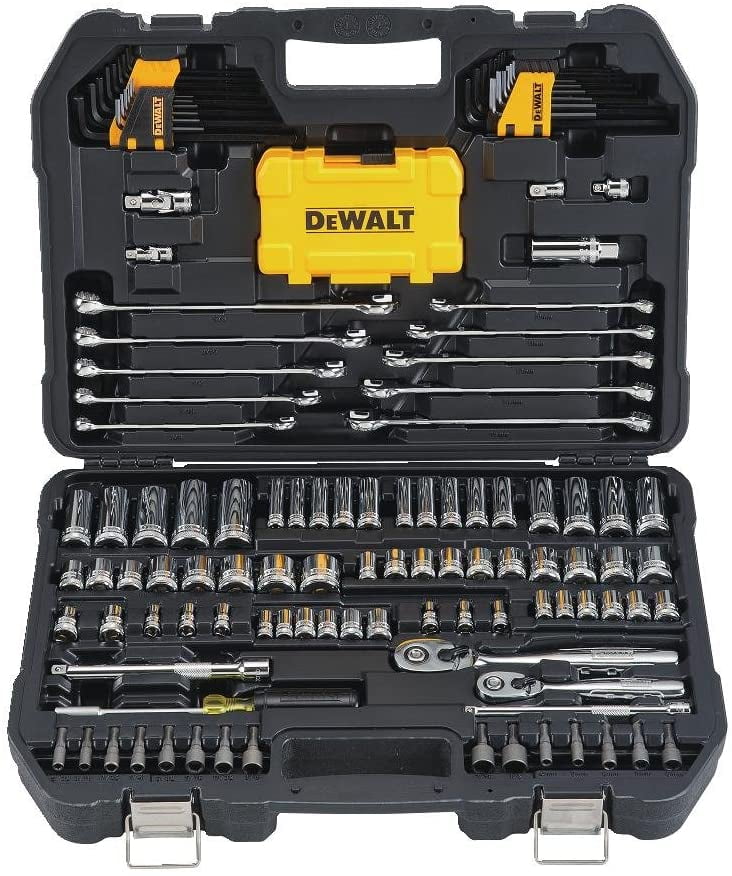 kust straf huisvrouw DEWALT Mechanics Tools Kit and Socket Set, 142-Piece, MM (DWMT73802) -  Walmart.com