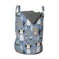 thumbnail image 1 of Hipster Laundry Bag, Llamas with Tribal Aztec Style Prehistoric Kids Playroom Theme, Hamper Basket with Handles Drawstring Closure for Laundromats, 13" x 19", Multicolor, by Ambesonne, 1 of 4