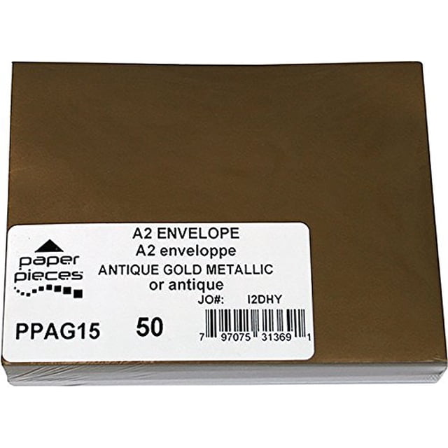 Leader Paper Products PPAG15 A2 Enveloppes Métalliques 50/Pkg Or Antique