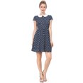 thumbnail image 3 of INSPIRE CHIC Women's Doll Collar Above Knee Hidden Zipper Back Dress, 3 of 5