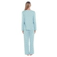thumbnail image 4 of WBQ Women's Polka Dots Pajama Set Long Sleeve Sleepwear Crew Neck Pjs Suit Blue Tag XXL/US 14, 4 of 8