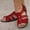 Red, variant on Njoeus Women Flat Sandals Classic Sandals Casual Open Toe Beach Sandals Comfortable Walking Sandals