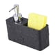 thumbnail image 5 of Accesorio dispensador de jabón versátil con soporte para esponja, práctico organizador de fregadero, Negro, 5 of 9