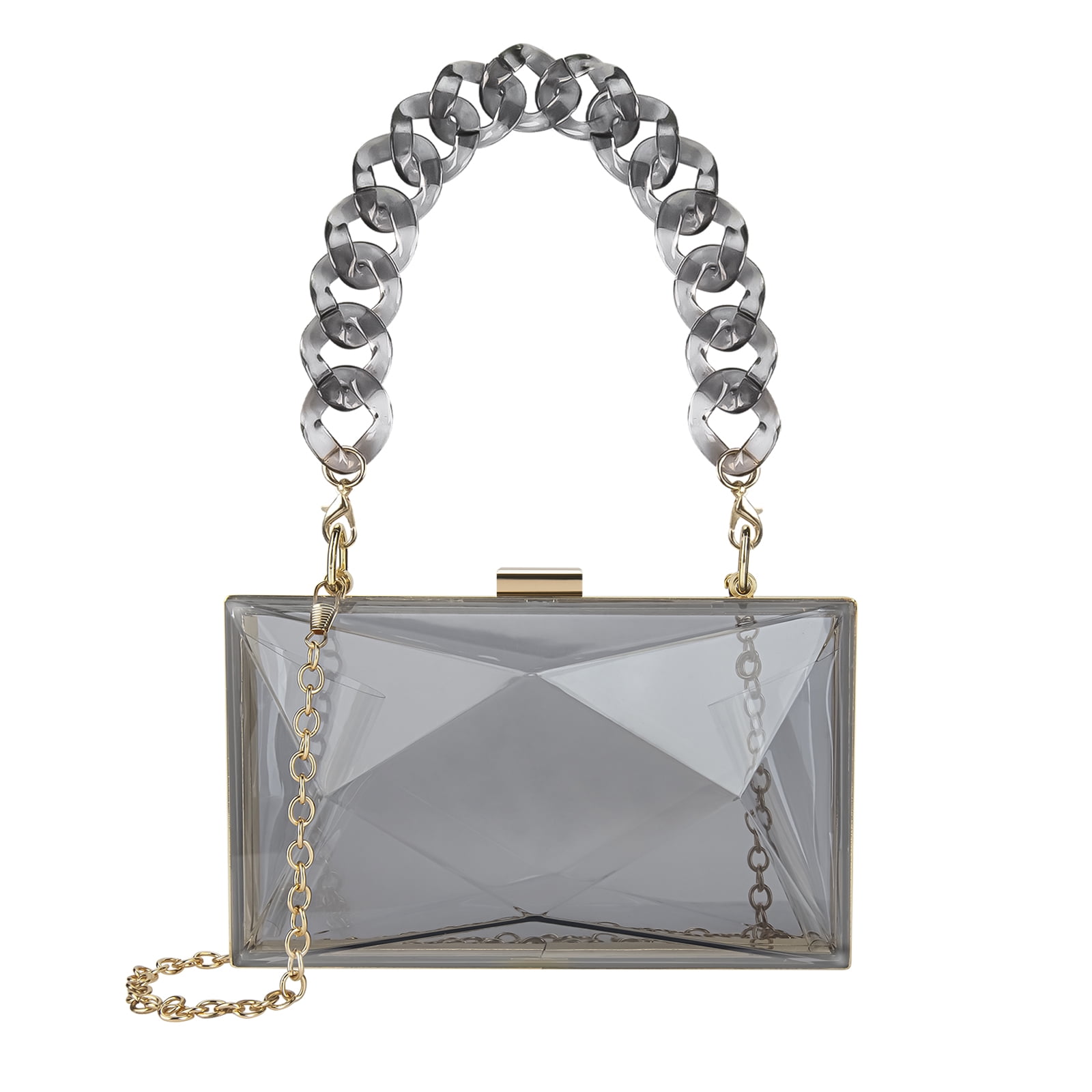 Grey Rhombus Acrylic Evening Clutch Bag for Women Ghana Ubuy