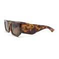 thumbnail image 3 of Womens Mod Rectangle Thick Plastic Fashion Sunglasses Tortoise - Brown, 3 of 4