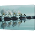 thumbnail image 2 of Zen Canvas Wall Art Zen Spiritual Black Stone Pictures Wall Decor White Orchid Blue Painting Modern Home Framed Prints Artwork for Living Room Bedroom Office Spa Yoga Meditation Room 16"x12", 2 of 6