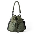 thumbnail image 1 of Bolso de hombro para mujer, pequeño bolso de mano con cordón, de nailon, tipo bandolera, informal, tipo hobo, 1 of 7