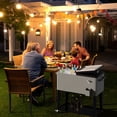 thumbnail image 7 of FreeLung 80QT Rolling Cooler Cart with Wheels Ice Chest Outdoor Backyard Coolers on Wheels Silver, 7 of 7
