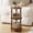 Walnut, variant on Maliowa 3-Tier Side Table, Small Round End Table for Living Room Bedroom, Accent Table Narrow Nightstand with Storage Shelf, Walnut