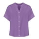 thumbnail image 4 of Camisa informal con botones para mujer para el día a día: top ligero de verano con diseño versátil, color liso y fácil cuidado., 4 of 4