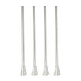 thumbnail image 1 of Pailles Réutilisables en Acier Inoxydable avec Cuillère pour Cocktails et Boissons Glacées 4 Pcs Argent, 1 of 9