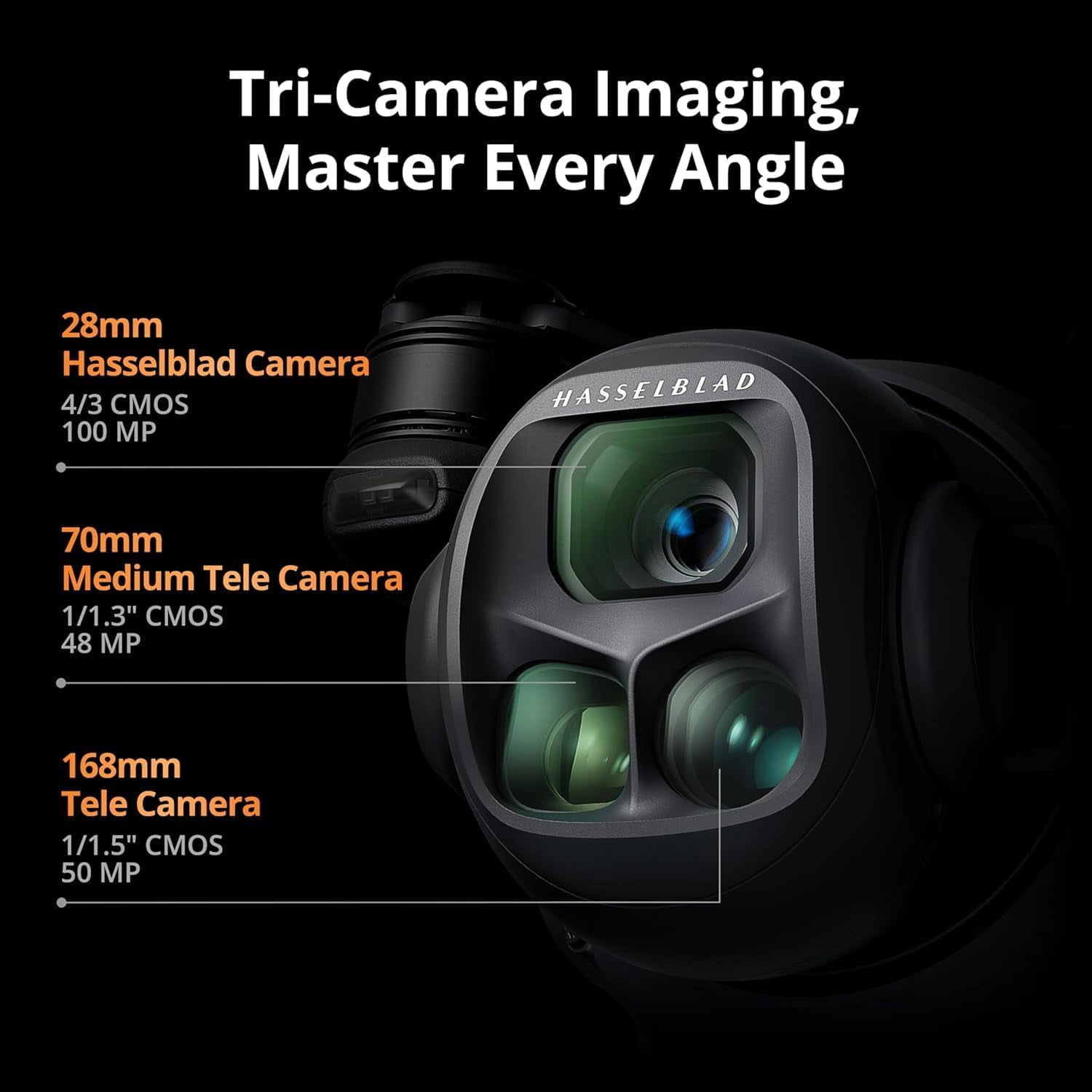 DJI Mavic 4 Pro Creator Combo - Flagship Tri-Camera Drone with 100MP 4/3 CMOS Hasselblad Camera, RC Pro 2, 512GB Internal Storage, 51-Min Flight Time, 3 Batteries, 128GB SD, Backpack, 2-Year Warranty