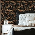 thumbnail image 2 of Peel and Stick Wallpaper 23.6in x 9.8ft Intricate Moth Lily Stems Metallic Ink Contact Paper Vinyl Waterproof Self Adhesive Wall Paper for Bedroom Shelf Cabinet Renter Friendly, 2 of 8