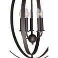thumbnail image 3 of Woodbridge Lighting Camellia Oval 6-Light Metal Pendant Chandelier in Bronze, 3 of 5