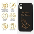 thumbnail image 4 of Wood phone case for iPhone XR compatible protective cell phone cover shockproof slim fit laser engraved In God We Trust design Black wood case for Men & Women by CaseYard, 4 of 7