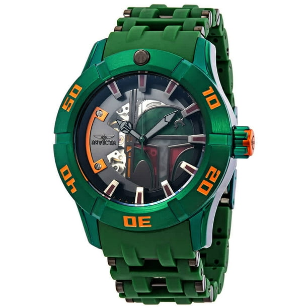 Invicta Star Wars Boba Fett Automatic Green Dial Men S Watch 26545 Walmart Com
