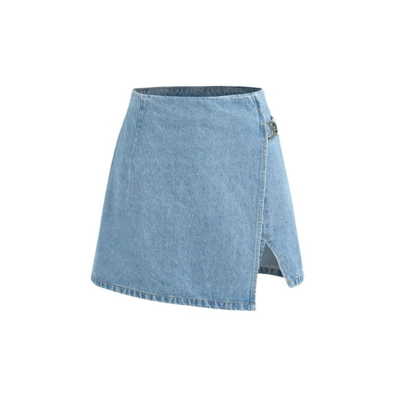 High Waist Denim Skorts