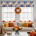 thumbnail image 4 of Blue Pumpkin Valances for Windows, 54 x 18in, Watercolor Pumpkin Red Mushrooms Leaves Rod Pocket Kitchen Valance Curtain Light Filtering Window Treatments for Living Room Bedroom, 1 Panel, 4 of 7