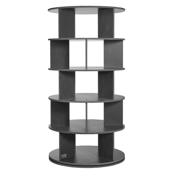 5-Tier Rotating Shoe Rack, 360° Spinning Shoe Organizer, Space-Saving Lazy Susan Carousel for Entryway, Bedroom, Closet – Black