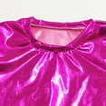 thumbnail image 6 of THDHVS Shirts for Girls,Shiny Metallic Round Neck Short Sleeve Crop Top Cool Performance Costume for Kids Boys Girls,Girls Tops Hot Pink 7-8 Years, 6 of 9