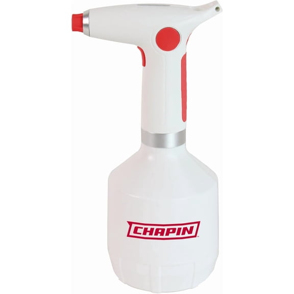 Chapin 75004: 1-Liter USB-C Battery Powered Electric Sprayer, Rechargeable, Portable Garden and Plant Sprayer, Mister, for Outdoor and Indoor Plants and Small Gardens, Handheld Powered, White