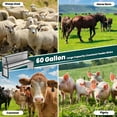 thumbnail image 4 of Livestock Goat Feeder, Pasture Feeder & Goat Hay Feeder, Galvanized Steel 60 Gallon, 5-Feet for Horses, Cow, Ranches, Farms, Ponies, 4 of 7