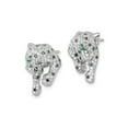 thumbnail image 4 of Gem & Harmony Sterling Silver Cheetah Earrings with Cubic Zirconia (CZ)s for Women, 4 of 6