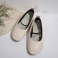 thumbnail image 5 of OKBOP Women's Faux Leather Ballet Flats, Round Toe Sleek Design, 5 of 5