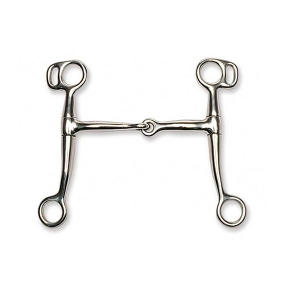 Jacks 10457-4-3-4 Tom Thumb Snaffle Bit - 4.75 in.