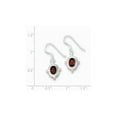 thumbnail image 2 of Sterling Silver Fancy Garnet Earrings - Measures 27x15mm Wide, 2 of 2