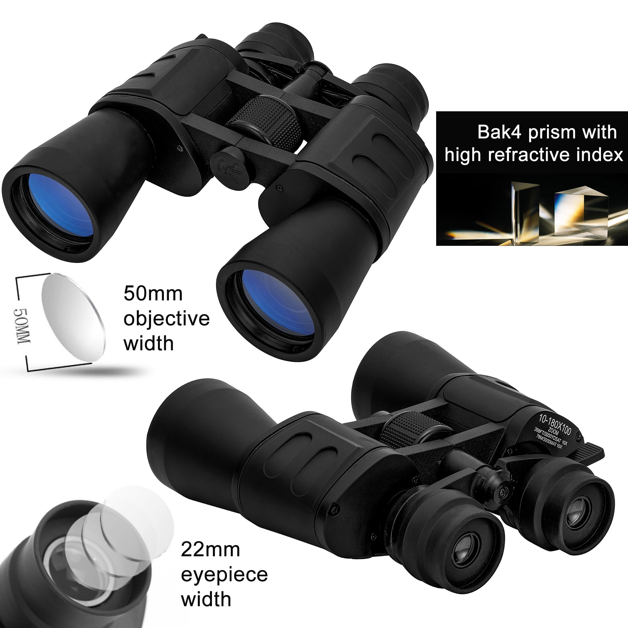 Astronomy 100X180 Binoculars Night Vision Auto Focus BAK4 High Power Telescope