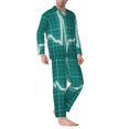 thumbnail image 2 of Fotbe ECG Wave Pijama de Hombre con Estampado de Manga Larga, Conjunto de 2 Piezas, Ropa de Dormir Suave y Cómoda con Bolsillos-Small, 2 of 7
