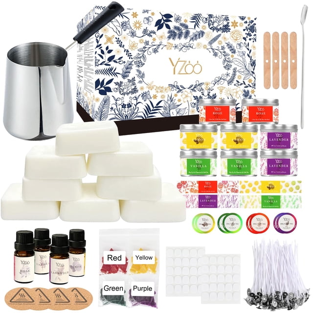 Kit completo para hacer velas Yzoo para adultos con cera de soja y más