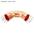 thumbnail image 2 of Unique Bargains 38mm (1.5') ID Elbow Copper Pipe Fitting 90 Degree Short Turn Pressure Connector Sweat Welding Connection, 2 of 4